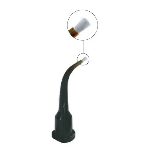 Darby Curved Delivery Tips, Curved Brush Tip, 22 Gauge, Black, 100/Pkg, D1169