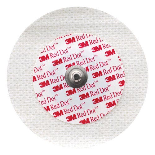 Red Dot Soft Cloth Monitoring Electrode, 6cm Diameter, 50/Bag, 2238