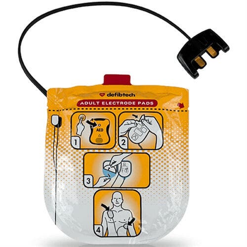 Lifeline VIEW Defibrillator Adult Pads, 1 Pair, DDP-2001