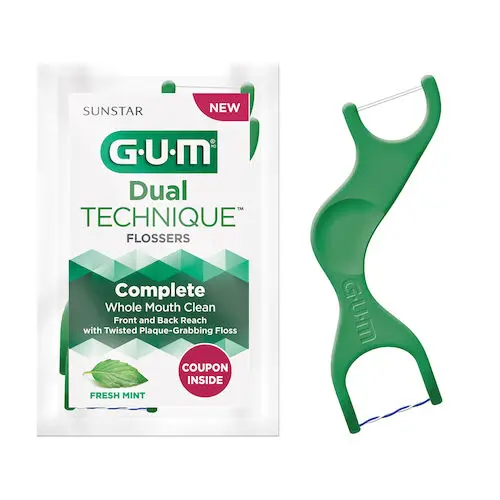GUM Dual Technique Flossers, 821P