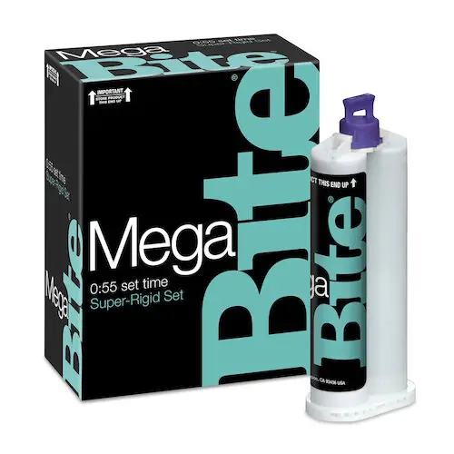 MegaBite Super Rigid Bite Registration Material, Mint, Quick Set, 48mL Refill, 1/Box, SPD1370