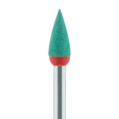Meisinger Twist Polisher for Ceramic, Flame, Coarse, Green/Orange, RA, 4.0 mm, 2/Pkg, 9743G-040-RA-GR/O