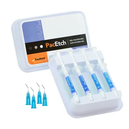 Pac-Dent PacEtch 38% Phosphoric Acid Etching Gel, Blue, Econo Pack, 36 Syringes/Pkg, 135-36