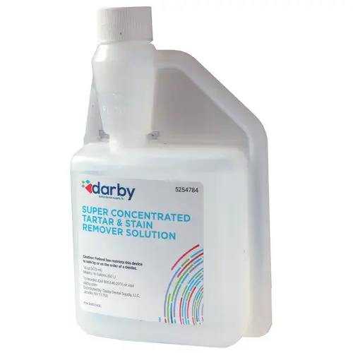 Darby Super Concentrated Ultrasonic Cleaning Solution, General Purpose & Tartar and Stain Remover, 16 oz Bottle, 5254784
