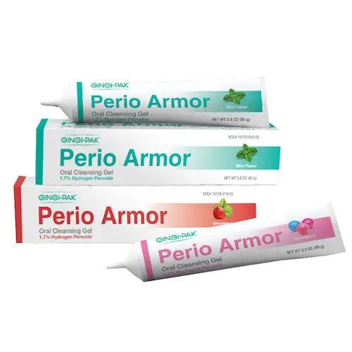 Gingi-Pak Perio Armor 1.7% Hydrogen Peroxide Oral Cleansing Gel, Mint, 3.0 oz, 1/Pkg, 93101