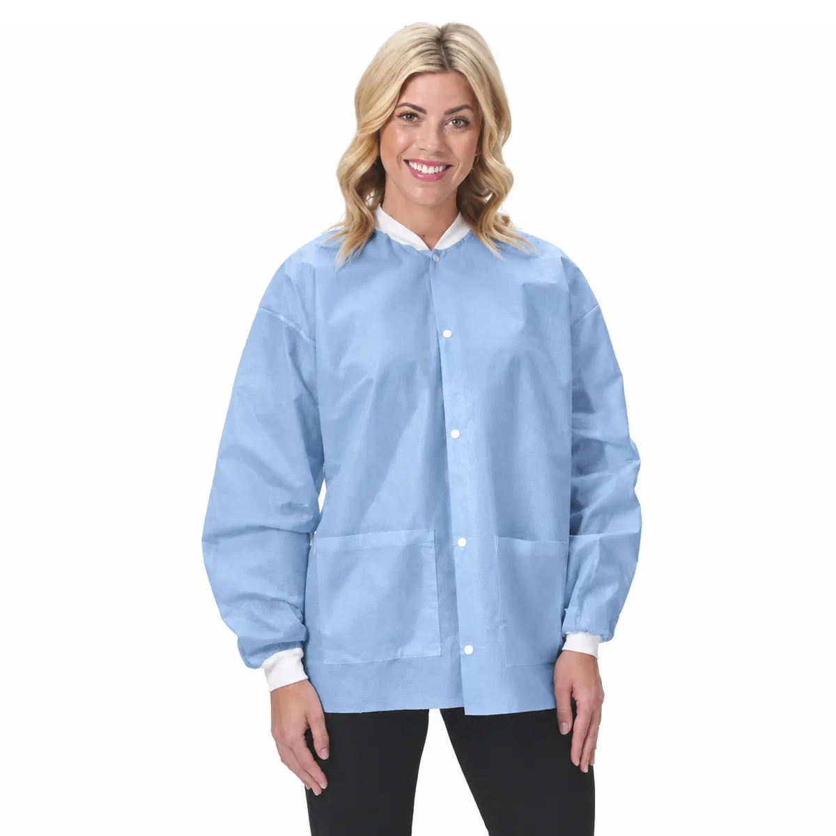 Darby Dental Disposable Protective Apparel, Large, Ceil Blue, 10/Bag, 5255842