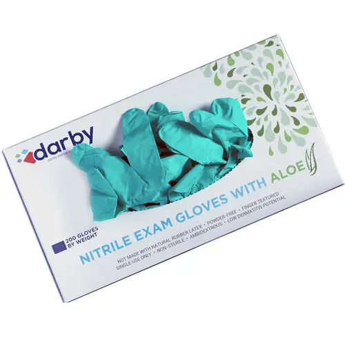 HandsOn Nitrile Gloves with Aloe, Large, 200/Box, N35-AGN-VC-L