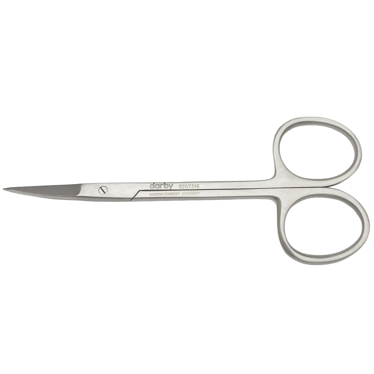Darby Dental Iris Scissors, Curved, 4 1/2", 5257316