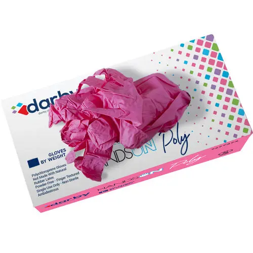 HandsOn Pink Polychloroprene Examination Gloves, Extra Small, Powder-Free, Pink, 100/Box, CR-PC-60-SP XS