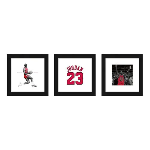 Michael Jordan Iconic Wall Art Bundle, 3-Pack, 12" x 12" Prints, JV593