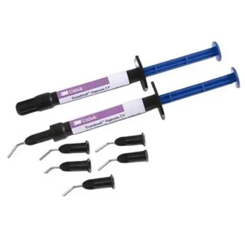 Transbond Supreme LV Light Cure Adhesive Syringe Kit, 2 x 2g Syringes and 20 Tips, SOC712-046