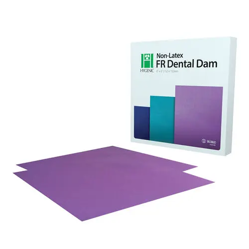 Hygenic Non-Latex Dental Dam, Purple, 6" x 6", 30/Pkg, 15482