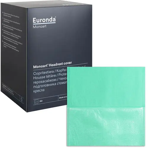 Euronda Headrest Cover, 13" x 13.5", Green, 250/Pkg, 213037