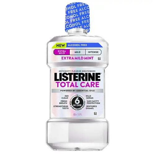 Listerine Total Care Alcohol Free Extra Mild Mint Dye Free Mouthwash, 500ml, 312547202572