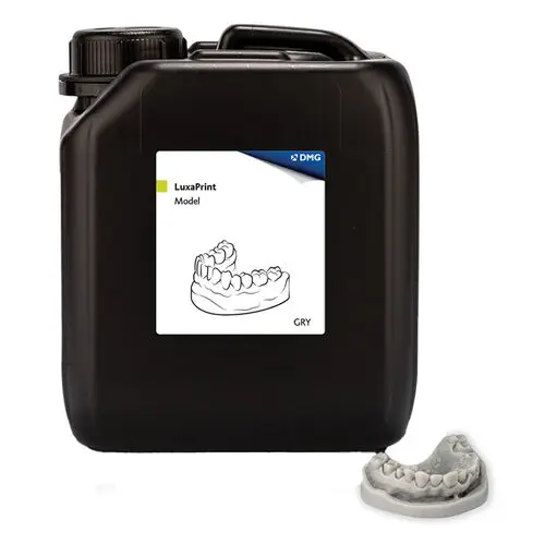 LuxaPrint Model 3D Printing Resin, 385/405nm, 2kg Bottle, Gray, 171263