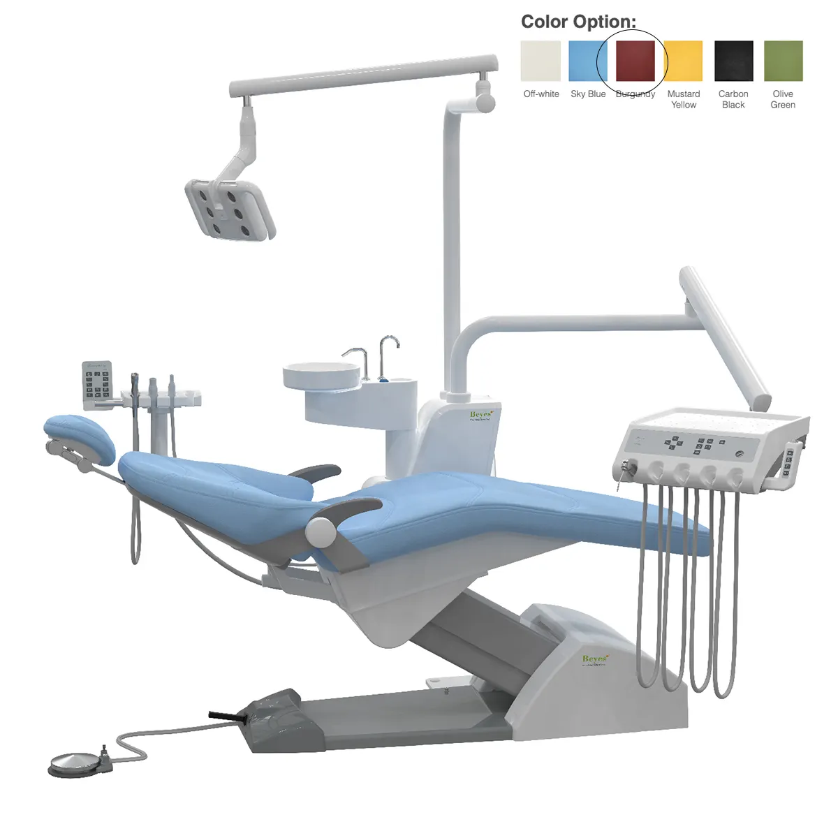 Beyes Expert Dental Chair Package, Burgundy, DNP0002-BU