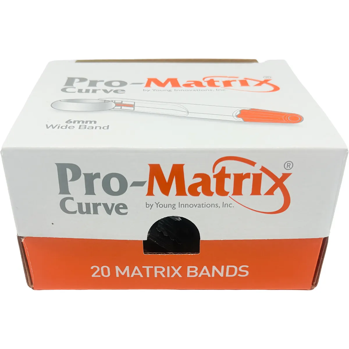 Pro-Matrix™ Curve Matrix Bands, Wide 6.0mm, Single-Use, 20/Box, 19028