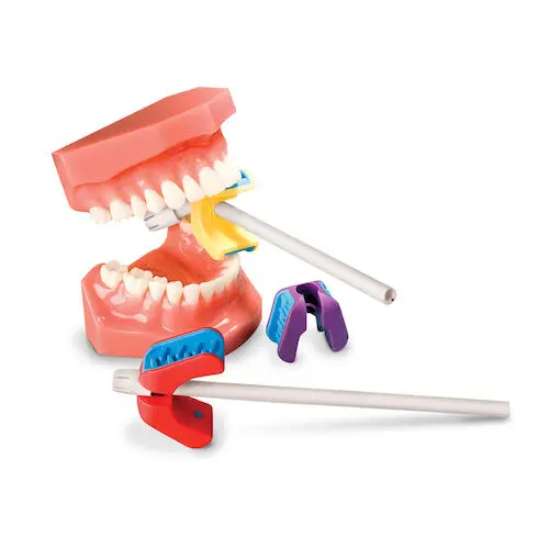 Practicon E-Prop Mouth Prop with Evacuation Tip, Medium, Yellow, 7102411