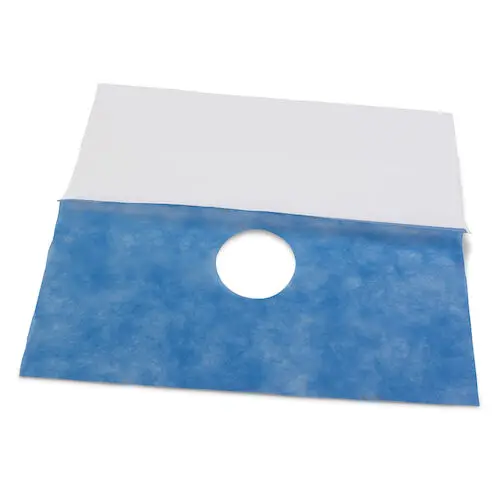 Practicon Sky Blue Disposable Face Drapes, Polypropylene Lower Half, See-Through Netting, 50/Box, 701412B