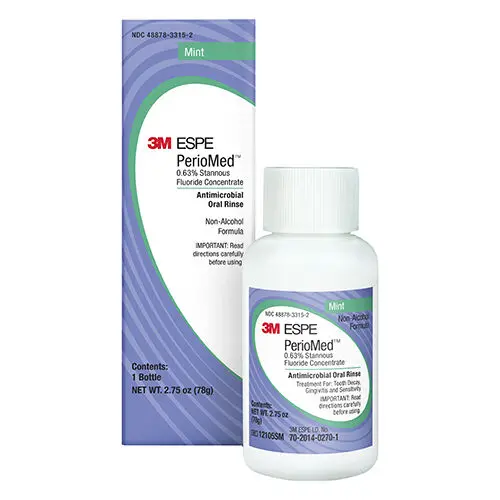 3M™ PerioMed™ 0.63% Stannous Fluoride Oral Rinse Concentrate, Mint, 2.75 oz Bottle, 12105SM