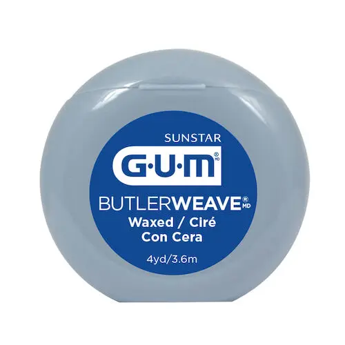 Sunstar GUM ButlerWeave Dental Floss, Waxed, 4 yds, 144/Pkg, 1115A
