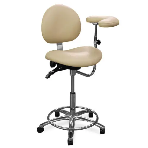 Galaxy Ergo Series Assistant's Stool, Model 2022-R with Ratcheting Torso Support Arm