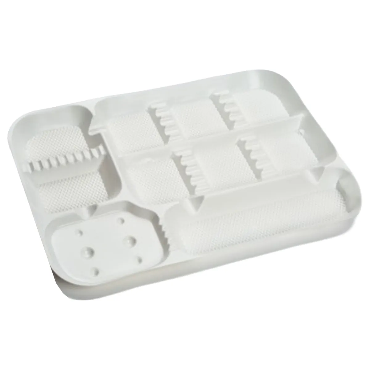 Prophy Perfect Disposable Instrument Tray Liners, Sectioned, 8" x 12", White, 50/Pkg, UN2030