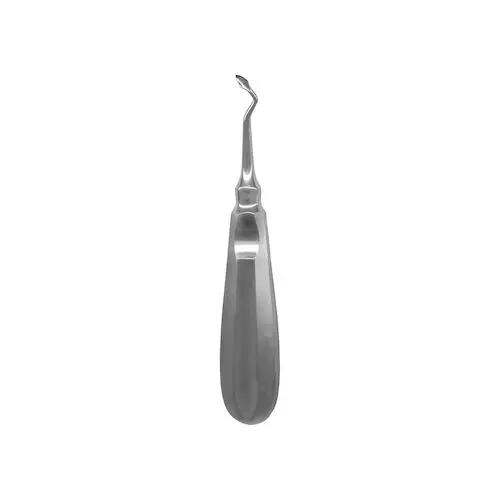 A. Titan Instruments Spade Tip Bone Preservation Elevator, #60L, Left Molar, 4 mm Tip, Single End, Stainless Steel, 1/Pkg