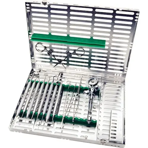 Hu-Friedy IMS Signature Series Collection Crown and Bridge Standard Set-Up, Green, IMCROWN