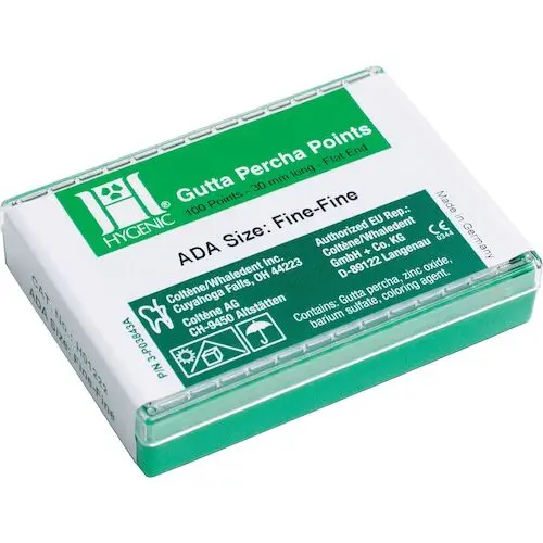 Hygenic Conventional Gutta Percha Points, Large, Pink, .02 Taper, 28mm, 100/Pkg, H01305