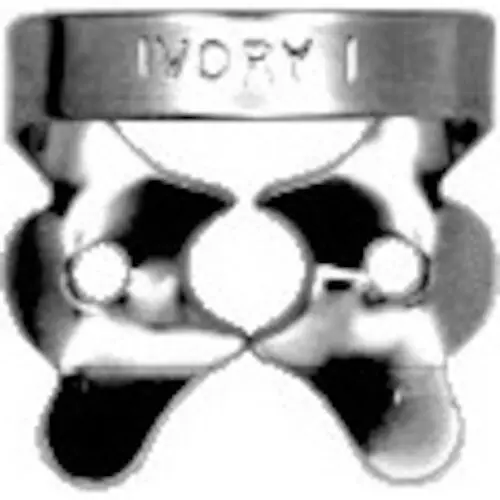 Kulzer Rubber Dam Clamp, Wingless, General Purpose Upper, W1, Stainless Steel, #50057506