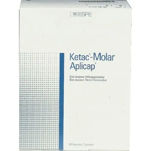 Ketac Molar Aplicap Glass Ionomer Restorative, Shade A3, Capsules, 50/Box, 056420