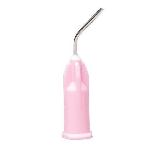 Pulpdent Kool-Dam Pre-Bent Applicator Tips, 20 Gauge x 1/2", Pink, 100/Pkg, 20L100