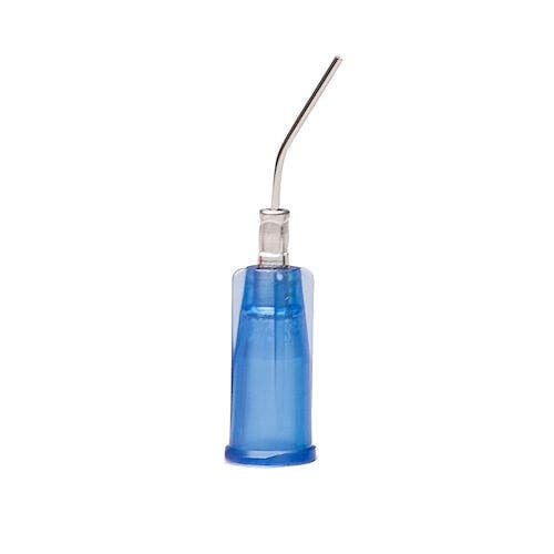 Pulpdent Multi-Cal Pre-Bent Applicator Tips, 22 Gauge x 1/2", Dark Blue, Luer Lock, 20/Pkg, 22D20