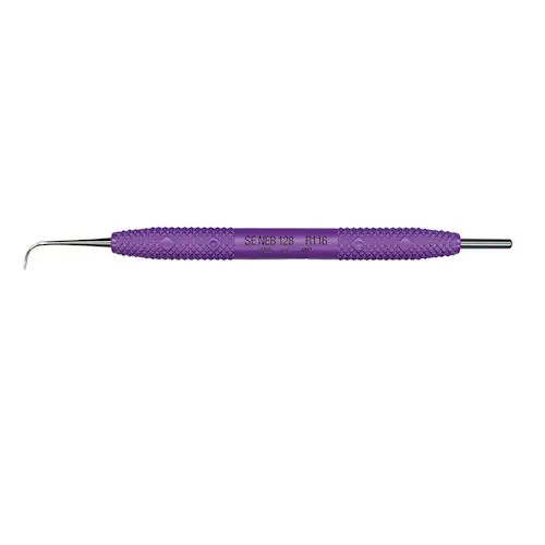 PDT Nebraska 128 Single-Ended Anterior Scaler, Straight Sickle, Purple Handle, R116