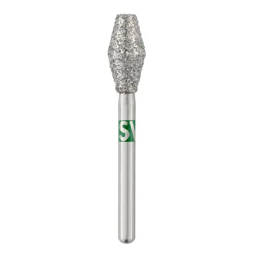 SS White Piranha Single-Use Diamond Bur, Barrel, Coarse Grit, 25/Pkg, 811-037C