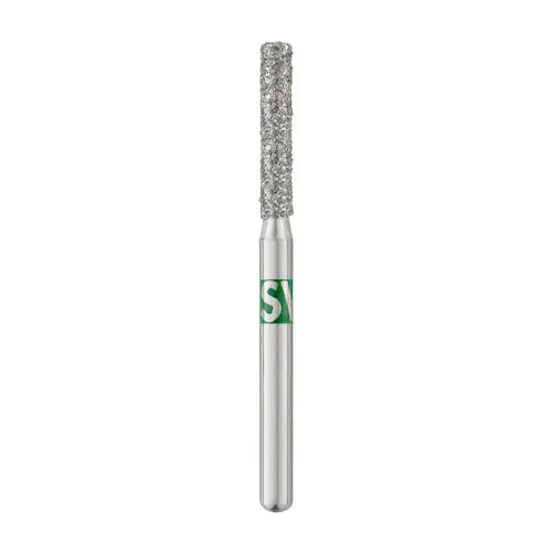 SS White Piranha Single-Use Diamond, Flat End Cylinder, Coarse, 25/Pkg, 837-016C