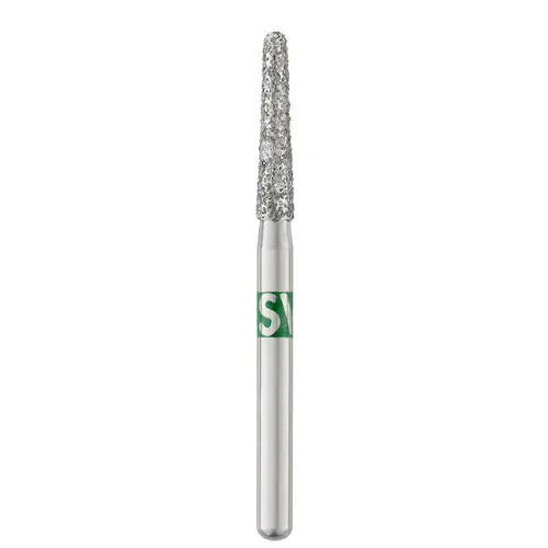 SS White Piranha Single-Use Diamond Bur, Round End Taper, Coarse, 25/Pkg, 856-018C