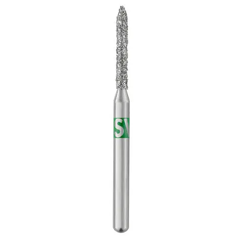 SS White Piranha Single-Use Diamond, Beveled Cylinder, Coarse, 25/Pkg., 885-012C