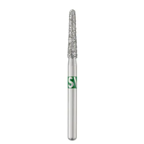 SS White Piranha Single-Use Diamond, Round End Taper, Coarse Grit, 25/Pkg, 856-018C-SS