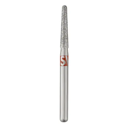 SS White Piranha Single-Use Diamond, Round End Taper, Fine Grit, 25/Pkg, 856-016F