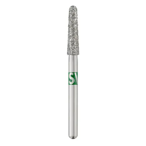 SS White Piranha Single-Use Diamond Bur, Round End Taper, Coarse, 25/Pkg, 856-021C