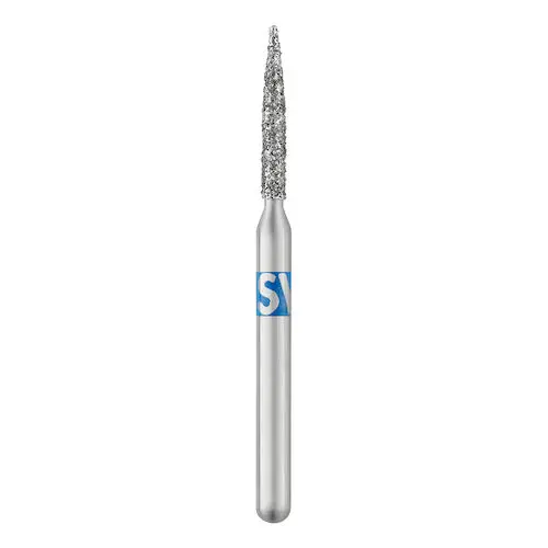 SS White Piranha Single-Use Diamond Bur, Flame, Medium Grit, 25/Pkg, 862-012M
