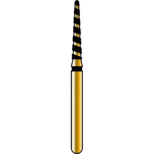 Alpen x1 TurboCut Single Use Diamond Bur, FG, Super Coarse, Round End Taper, #856-014 (8.0 mm), 25/Bx, X856TC014