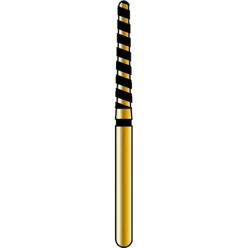 Alpen x1 TurboCut Single-Use Diamond Bur, FG, Super Coarse, Round End Taper, #850-016, 1.6mm Diameter, 10.0mm Length, 25/Bx, X850TC016