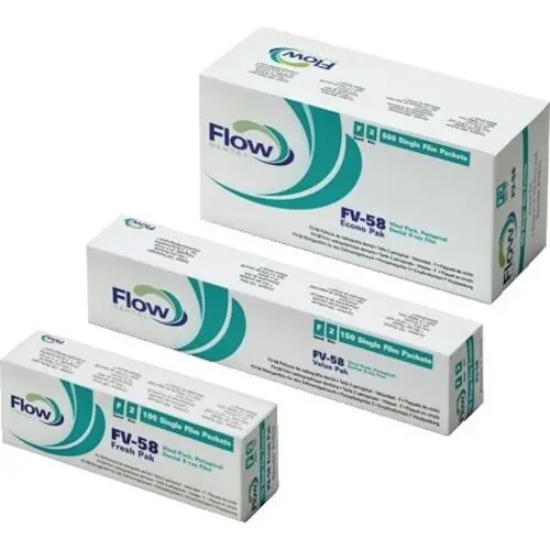 Flow Xpress F Speed Intraoral X-Ray Film, Size 2, Double Film, FV-57, 130/Box, 18410