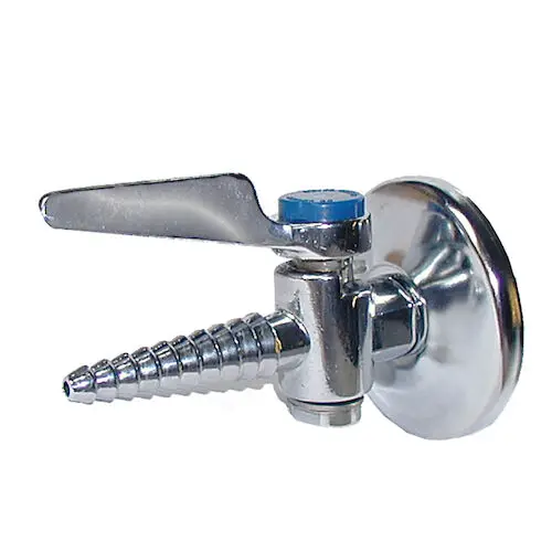 Handler Manufacturing Gas Valve, Tapered 3/8" NPT, Chrome Plated, 210G