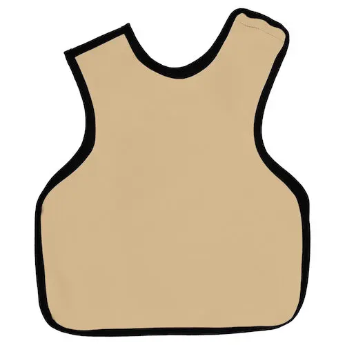 Palmero Cling Shield Adult Pano Dual X-Ray Apron, 0.3mm Lead, Beige Vinyl, No Collar, 22 1/2" x 26 1/2", 26BEIGE