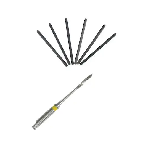 J. Morita Carbon Fiber Post Refill, L1, Yellow, 6/Pkg, 23-100551