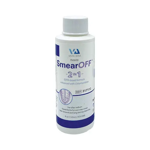 SmearOFF 2-in-1 EDTA-Based Irrigation Solution with Chlorhexidine, 4 oz (120 mL) Bottle, 317112